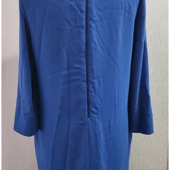 DKNY Blue shift zipped back dress M 12 uk lagenlook Donna Karan New York - Picture 5 of 10